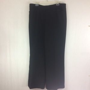 Dress Barn Black Lined Wide Leg Career Pants